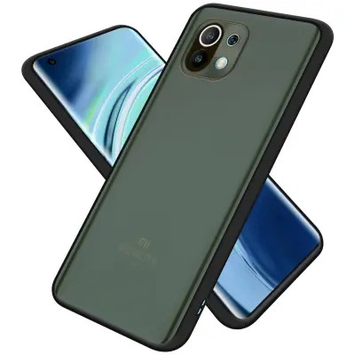CADORABO Ohišje, združljiv z Xiaomi v Frosted Black - Hibrid zaščitni pokrov s silikonom TPU in Matt Plastic Back