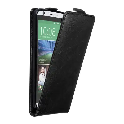 Cadorabo Ohišje, združljivo z HTC Desire 820 v nočna črna - Zaščitni ovitek v obliki flipa z magnetnim zapiranjem