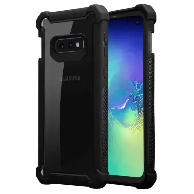 Cadorabo Case, združljiv s Samsungom v Alder Black-2-in-1 zaščitni pokrov s silikonskim robom TPU in akrilnim steklom