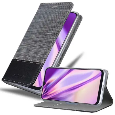Cadorabo Case, združljiv s Samsungom v sivi črni barvi - zaščitni pokrov z magnetnim zapiranjem, stoječo funkcijo in režo za kartico
