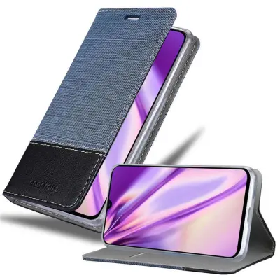 CADORABO Ohišje, združljiv s Samsungom v temno modri barvi - zaščitni pokrov z magnetnim zapiranjem, stoječo funkcijo in režo za kartico