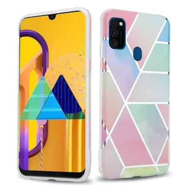 CADORABO CARE, združljiv s Huawei v mavričnem marmorju št. 11 - Zaščitni pokrov iz silikona TPU z vzorcem mozaika