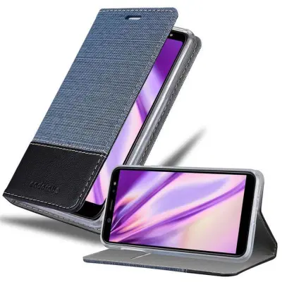 CADORABO Ohišje, združljiv s Samsungom v temno modri barvi - zaščitni pokrov z magnetnim zapiranjem, stoječo funkcijo in režo za kartico