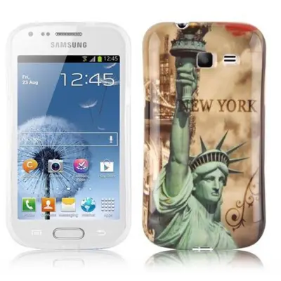 Primer Cadorabo, združljiv s Samsungom z New Yorkom - Kip Of Liberty Print - Trda zaščitna kritje v trendovskem oblikovanju