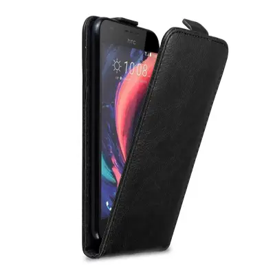 Cadorabo Ohišje, združljivo z HTC Desire 10 LIFESTYLE / Desire 825 v nočna črna - Zaščitni ovitek v obliki flipa z magnetnim zapiranjem