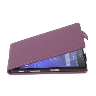 Cadorabo Ohišje, združljivo z Sony Xperia X PERFORMANCE v pastelno vijolično - Zaščitni ovitek v obliki flipa iz teksturiranega umetnega usnja