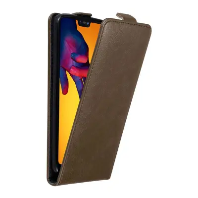 Cadorabo Ohišje, združljivo z Huawei P20 LITE 2018 / NOVA 3E v kava rjava - Zaščitni ovitek v obliki flipa z magnetnim zapiranjem