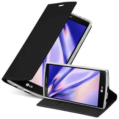 Cadorabo Ohišje, združljivo z LG G4 / G4 PLUS v klasična črna - Zaščitni ovitek z magnetnim zapiranjem, stoječo funkcijo in režo za kartice