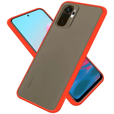CADORABO Xiaomi v zamrznjenih rdečih - črnih tipkah - hibridni zaščitni pokrov s silikonom TPU v notranjosti in mat plastičnim hrbtom