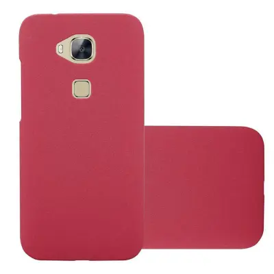 Primer Cadorabo, združljiv s Huawei v Frosty Red - Trdo zaščitni pokrov v zmrznjenem videzu proti praskam in udarcem