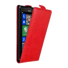 Cadorabo Ohišje, združljivo z Nokia Lumia 625 v rdeče jabolko - Zaščitni ovitek v obliki flipa z magnetnim zapiranjem