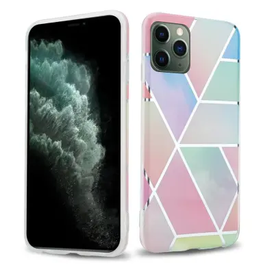 Cadorabo Case, združljiv z Apple v mavričnem marmorju št. 11 - Zaščitni pokrov iz silikona TPU z vzorcem mozaikom