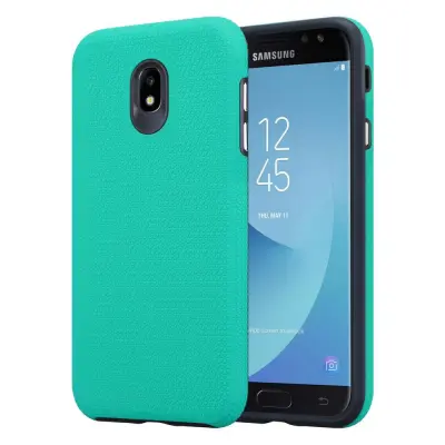 CADORABO Ohišje, združljiv s Samsungom v liliji turkizni zaščitni pokrov z dodatnim oprijemom proti zdrs v trikotniku, narejen iz silikona in plastike