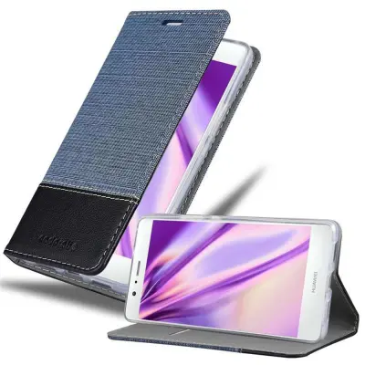 CADORABO Ohišje, združljiv s Huawei v temno modri črni barvi - zaščitni pokrov z magnetnim zapiranjem, stoječo funkcijo in režo za kartico
