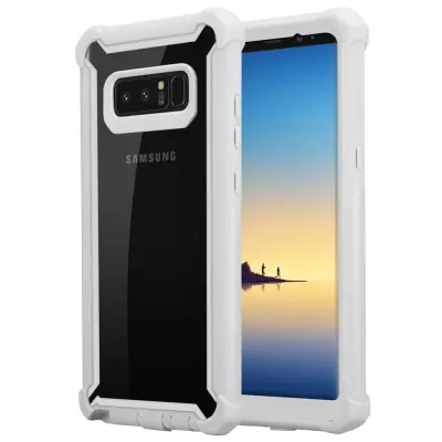 CADORABO Ohišje, združljiv s Samsungom v brezi sivi barvi-zaščitni pokrov 2-in-1 s silikonskim robom TPU in akrilnim steklom
