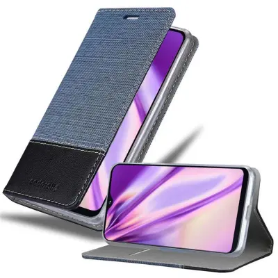 CADORABO Ohišje, združljiv s Samsungom v temno modri barvi - zaščitni pokrov z magnetnim zapiranjem, stoječo funkcijo in režo za kartico