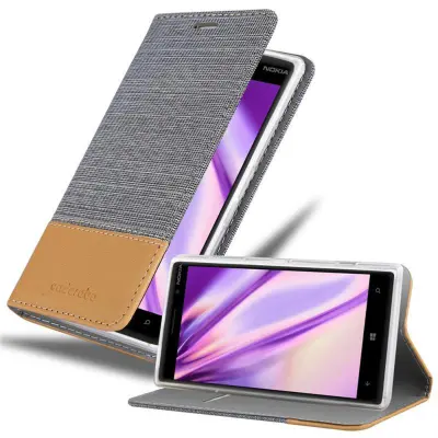 CADORABO Ohišje, združljiv z Nokia v svetlo sivo rjavi barvi - zaščitni pokrov z magnetnim zapiranjem, stoječo funkcijo in režo za kartico