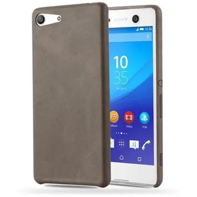 Cadorabo Case, združljiv s Sonyjem v Vintage Brown - Hard Case zaščitni pokrov iz imitacije usnja