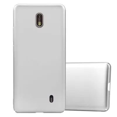 Cadorabo Case, združljiv z Nokia v kovinskem srebru - trdi zaščitni pokrov v kovinskem videzu pred praskami in udarci