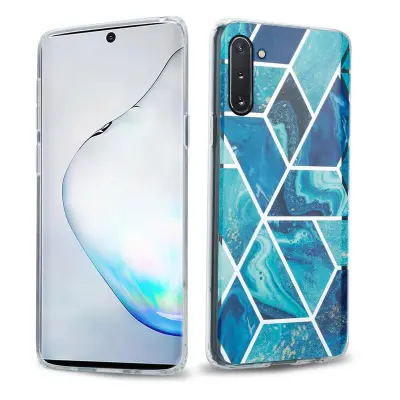 CADORABO CARE, združljiv s Samsungom v marmorju Blue Wave št. 13 - Zaščitni pokrov iz silikona TPU z vzorcem mozaika