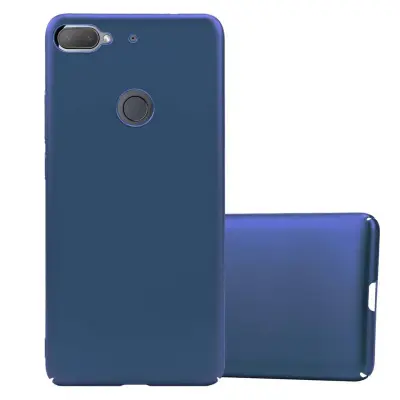 Cadorabo Case, združljiv s HTC v kovinski modri barvi - trdi zaščitni pokrov v kovinskem videzu pred praskami in udarci