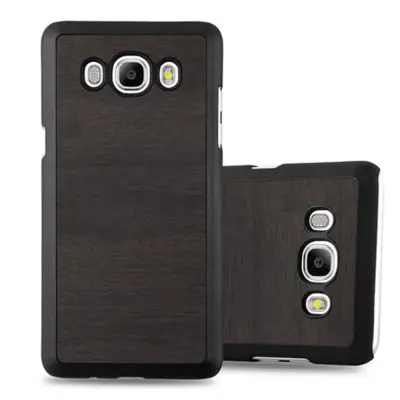 Cadorabo Case, združljiv s Samsungom v Woody Black - Hard Case zaščitni pokrov v lesenem videzu pred praskami in udarci