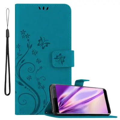 CADORABO Sony Xperia XZ3 v klasična rožnata zlata - ovitek v cvetličnem dizajnu z magnetnim zapiranjem, stoječo funkcijo in režami za kartice