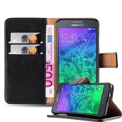Cadorabo Case, združljiv s Samsungom v grafitni črni barvi - zaščitni pokrov z magnetnim zapiranjem, stoječo funkcijo in režo za kartico