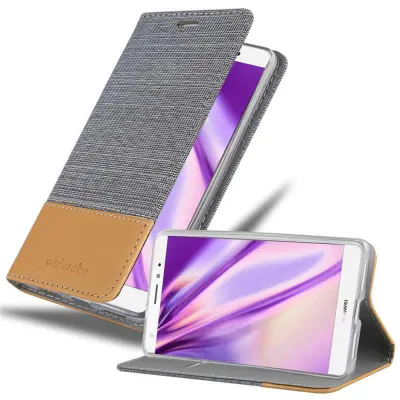 CADORABO Ohišje, združljiv s Huawei v svetlo sivo rjavi barvi - zaščitni pokrov z magnetnim zapiranjem, stoječo funkcijo in režo za kartico