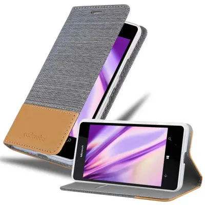CADORABO Ohišje, združljiv z Nokia v svetlo sivo rjavi barvi - zaščitni pokrov z magnetnim zapiranjem, stoječo funkcijo in režo za kartico