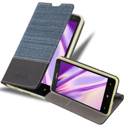 Cadorabo Case, združljiv z Nokia v temno modri črni barvi - zaščitni pokrov z magnetnim zapiranjem, stoječo funkcijo in režo za kartico