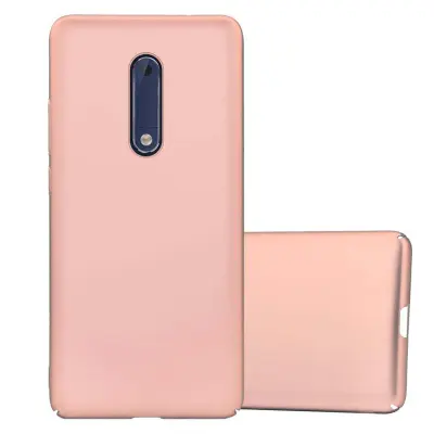 Primer Cadorabo, združljiv z Nokia v kovinskem rosă ‰ Gold - Hard Case zaščitni pokrov v kovinskem videzu proti praskam in udarcem