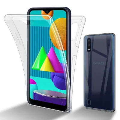 CADORABO Samsung v prozorni - 360 -° zaščitni pokrov celotnega telesa - zaščita pred sprednjim in hrbtom, vsestransko zaščito z zaščitnikom zaslona