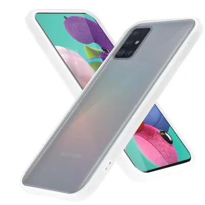 CADORABO Ohišje, združljiv s Samsungom v zamrznjenem prozornem - hibridnem zaščitnem pokrovu s TPU silikonom v notranjosti in mat plastičnim hrbtom
