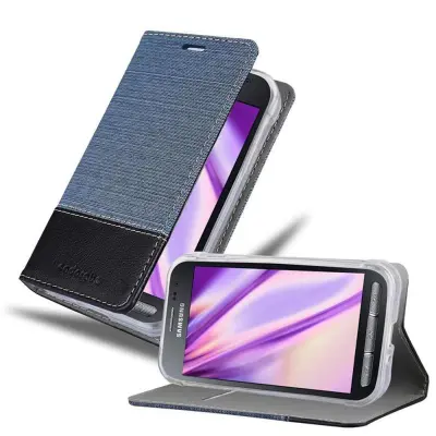 CADORABO Ohišje, združljiv s Samsungom v temno modri barvi - zaščitni pokrov z magnetnim zapiranjem, stoječo funkcijo in režo za kartico