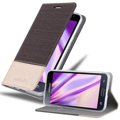 CADORABO Ohišje, združljiv s Samsungom v antracitnem zlatu - zaščitni pokrov z magnetnim zapiranjem, stoječo funkcijo in režo za kartico