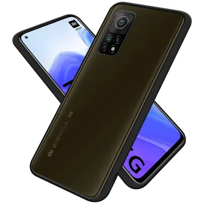 Cadorabo Case, združljiv z Xiaomi v zamrznjenih črnih - rdečih tipkah - hibridni zaščitni pokrov s silikonom TPU in Matt Plastic Back