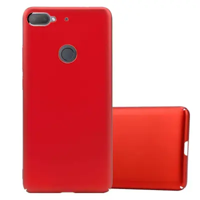 Cadorabo Case, združljiv s HTC v kovinski rdeči barvi - trdi zaščitni pokrov v kovinskem videzu pred praskami in udarci
