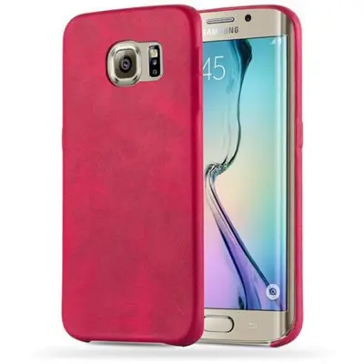 Cadorabo Case, združljiv s Samsungom v Vintage Red - Hard Case Protective Cover iz imitacijskega usnja