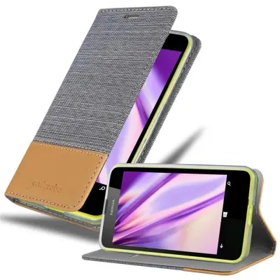 CADORABO Ohišje, združljiv z Nokia v svetlo sivo rjavi barvi - zaščitni pokrov z magnetnim zapiranjem, stoječo funkcijo in režo za kartico