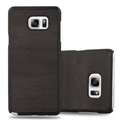 Cadorabo Case, združljiv s Samsungom v Woody Black - Hard Case zaščitni pokrov v lesenem videzu pred praskami in udarci