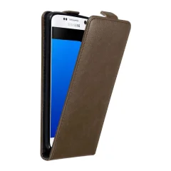 Cadorabo Ohišje, združljivo z Samsung Galaxy S7 v kava rjava - Zaščitni ovitek v obliki flipa z magnetnim zapiranjem