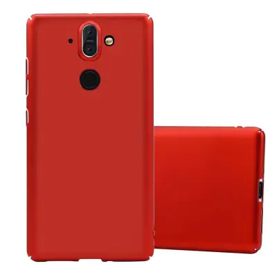 Cadorabo Case, združljiv z Nokia v kovinski rdeči barvi - trdi zaščitni pokrov v kovinskem videzu pred praskami in udarci
