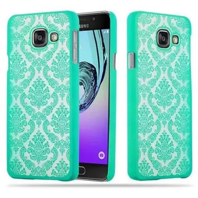Primer Cadorabo, združljiv s Samsungom v zelenem - trdi zaščitni pokrov v cvetnem oblikovanju paisley kana proti praskam in udarcem