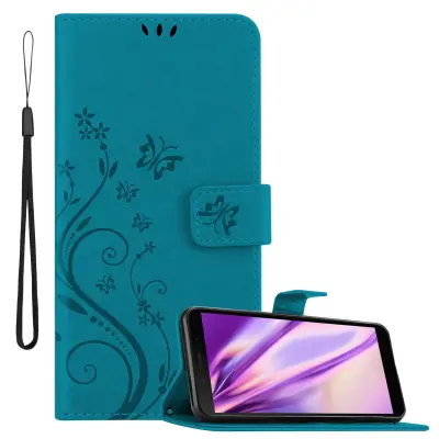 CADORABO Honor 9S/Huawei Y5P v klasična rožnata zlata - ovitek v cvetličnem dizajnu z magnetnim zapiranjem, stoječo funkcijo in režami za kartice