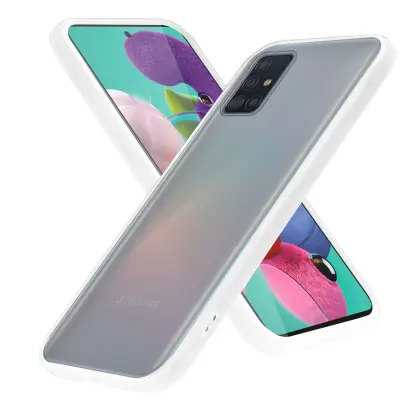 CADORABO Ohišje, združljiv s Samsungom v zamrznjenem prozornem - hibridnem zaščitnem pokrovu s TPU silikonom v notranjosti in mat plastičnim hrbtom