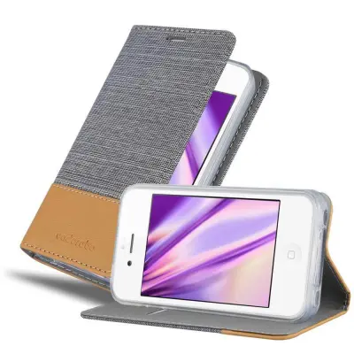 CADORABO Ohišje, združljiv z Apple v svetlo sivo rjavi barvi - zaščitni pokrov z magnetnim zapiranjem, stoječo funkcijo in režo za kartico