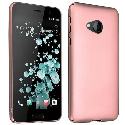 CADORABO primera, ki je združljiv s HTC v kovinskem rosă ‰ Gold - Hard Case zaščitni pokrov v kovinskem videzu proti praskam in udarcem