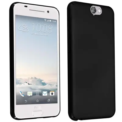 Cadorabo Case, združljiv s HTC v kovinski črni barvi - trdi zaščitni pokrov v kovinskem videzu pred praskami in udarci