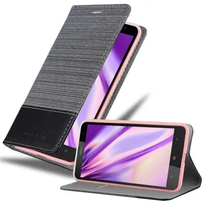 Cadorabo Case, združljiv z Nokia v sivi črni barvi - zaščitni pokrov z magnetnim zapiranjem, stoječo funkcijo in režo za kartico